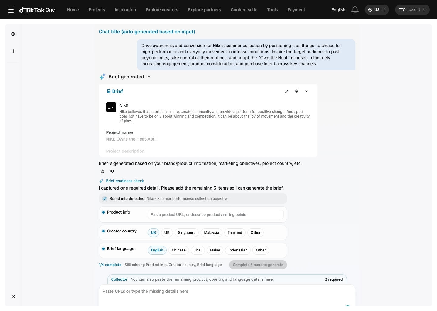 Design D — Generated preview with readiness checklist