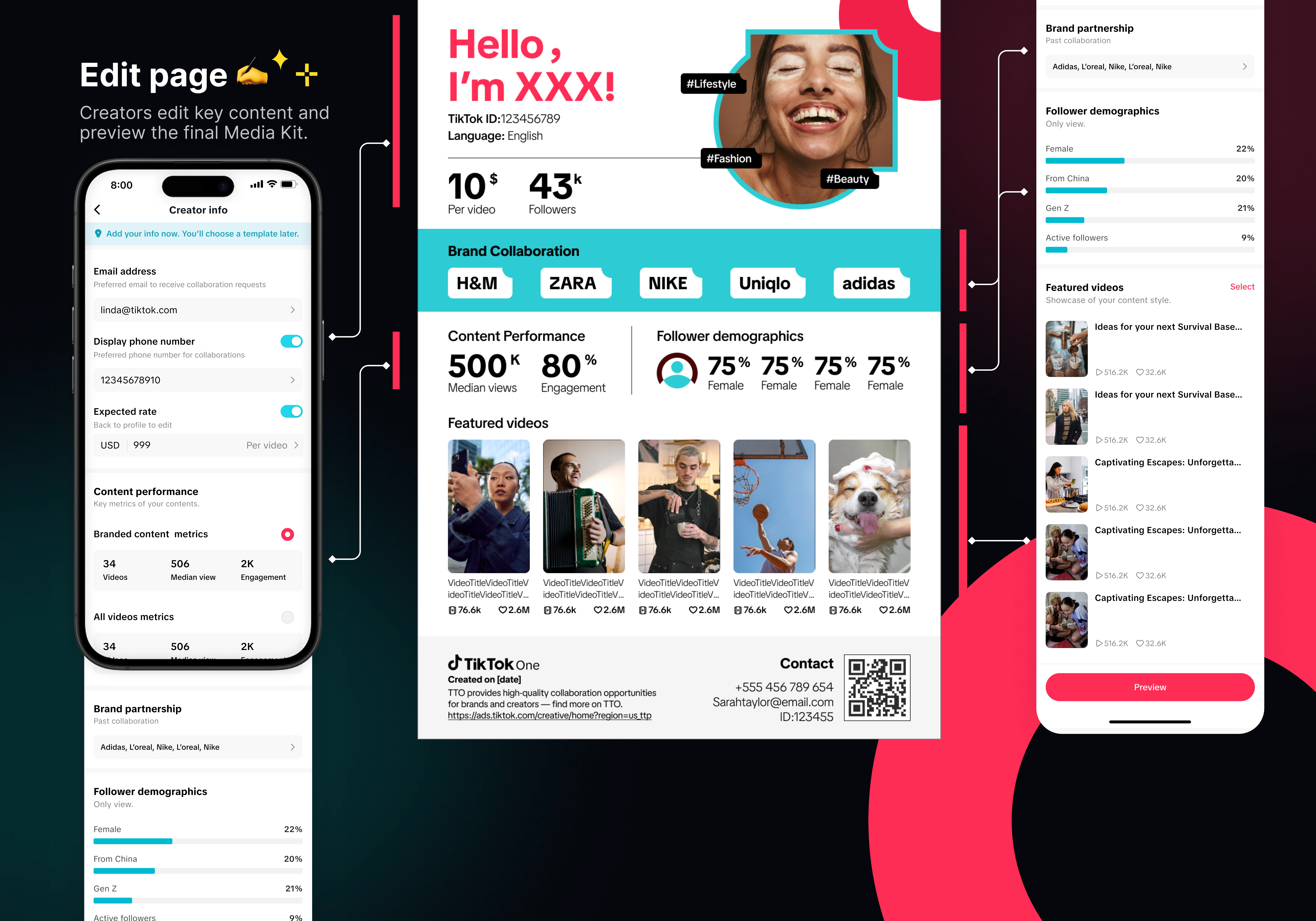Share preview section